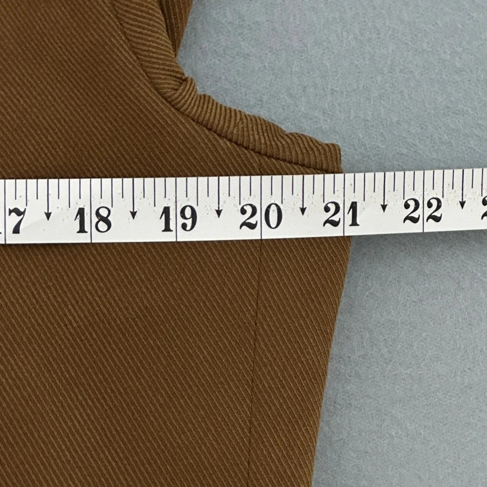 Alan Flusser Mens Jacket 44R Cognac Brown Textured Twill 2 Button Sport Coat